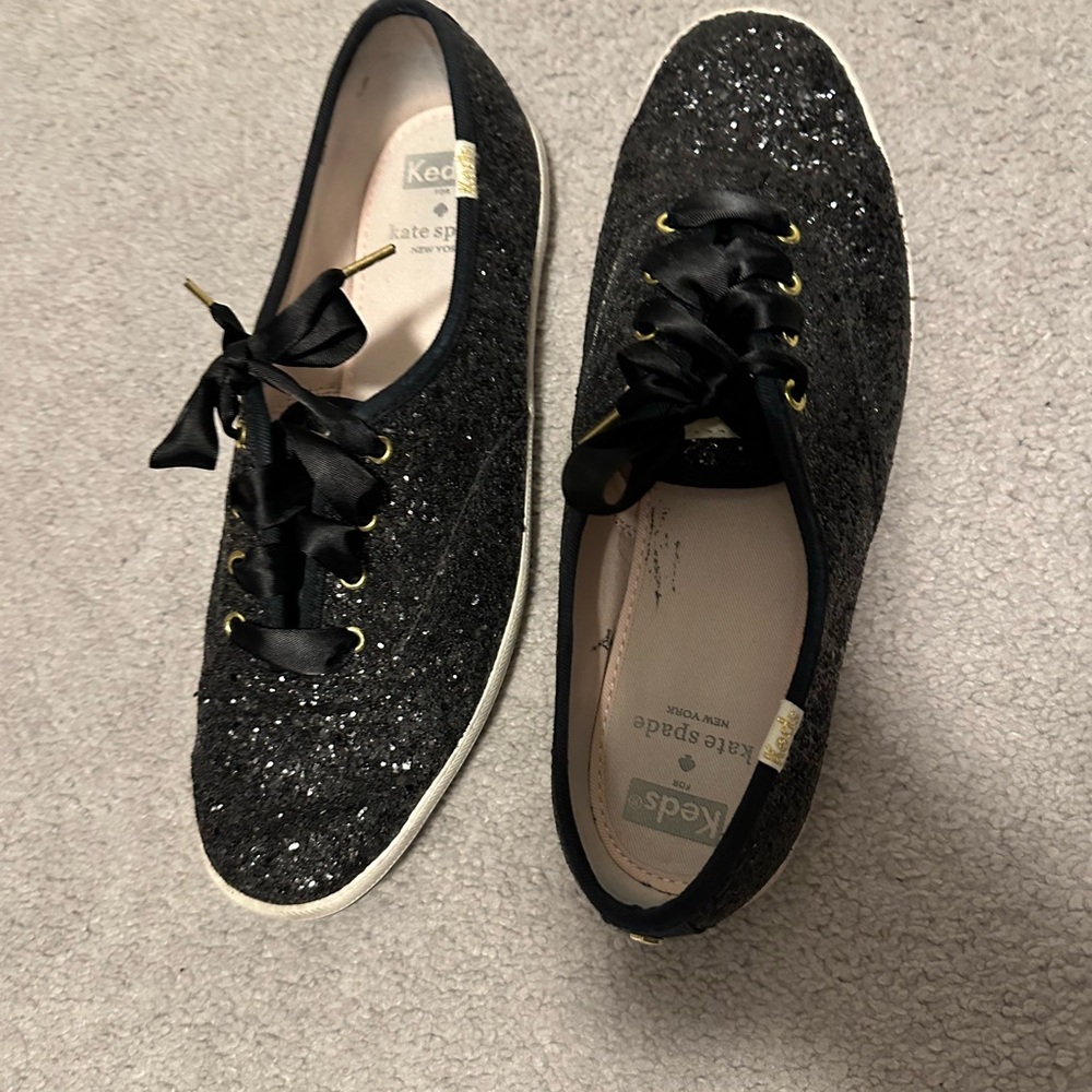 Kate Spade Black Sparkly Sneakers